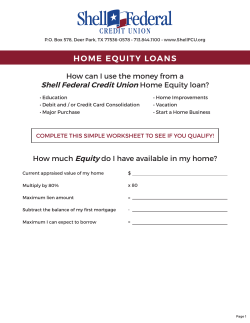 Home Equity Packet - Shell Federal Credit Union