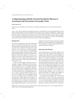 A stigmatizing attitude toward psychiatric illnesses is associated with