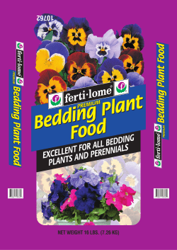 Bedding Plant Food Label