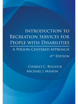 Introduction to Recreation Services for People with Disabilities