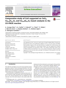Ce0.8Al0.2O2 based catalysts in the CO-PROX reaction
