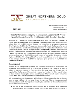 Great Northern announces signing of Arrangement Agreement with