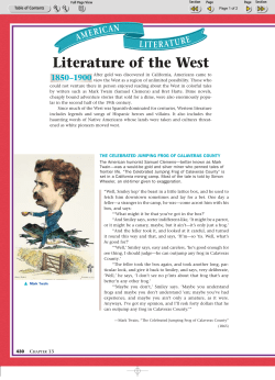 Literature of the West - Caggia Social Studies