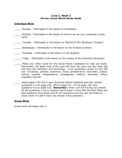 Cycle 1, Week 2 Forces, Social World Study Guide Individual Work