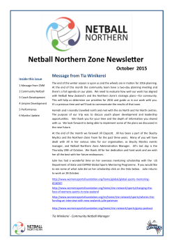 October 2015 - Netball New Zealand