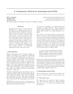 A Continuation Method for Semi-Supervised SVMs