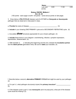 Midterm I 2010 - Botany and Plant Pathology