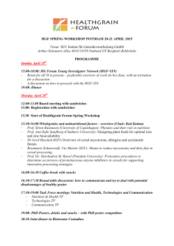 HGF SPRING WORKSHOP POTSDAM 20