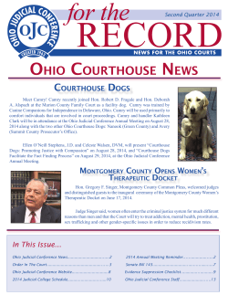 Second Quarter - Ohio Judicial Conference