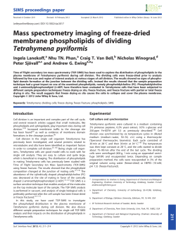 Mass spectrometry imaging of freezedried membrane