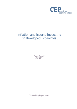 Inflation and Income Inequality in Developed Economies