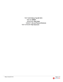 Biome Test 2 11/4