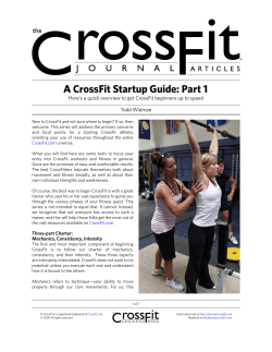 CrossFit Journal - A CrossFit Startup Guide: Part 1