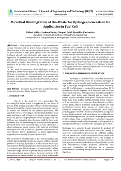 Microbial Disintegration of Bio-Waste for Hydrogen