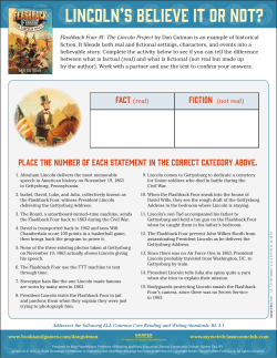 Lincoln`s Believe it or not?