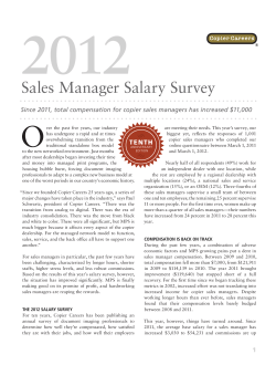 Sales Manager Salary Survey