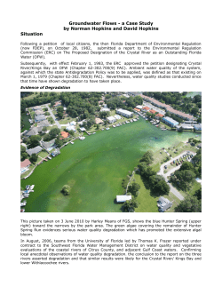 Groundwater Flows - a Case Study by Norman Hopkins and David