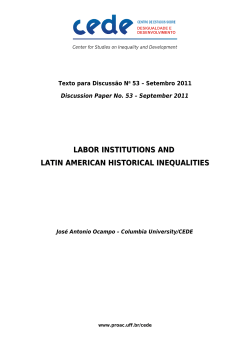 labor institutions and latin american historical inequalities