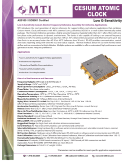 cesium atomic clock - MTI-Milliren Technologies Inc.