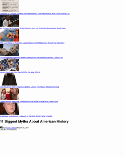 11 Biggest Myths About American History