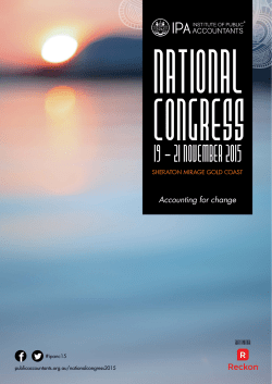19 -21 November 2015 - Institute of Public Accountants