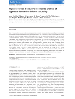 Highresolution behavioral economic analysis of cigarette demand to