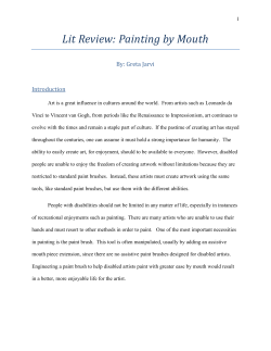 Lit Review: Painting by Mouth