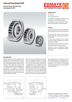 Internal Freewheels FXN - Edmayr Antriebstechnik