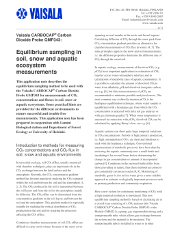 GMP343 Equilibrium sampling in soil, snow and aquatic ecosystem
