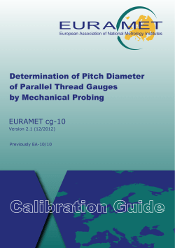 Determination of Pitch Diameter of Parallel Thread