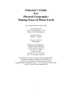 Physical Geography Educator`s Guide