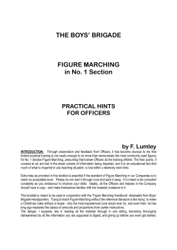 Figure Marching - Practal Hints