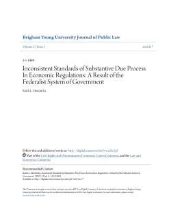 Inconsistent Standards of Substantive Due Process In Economic