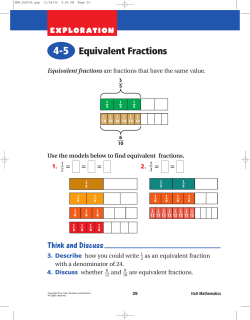 Equivalent Fractions