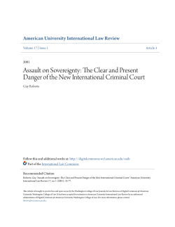 Assault on Sovereignty: The Clear and Present Danger of the New