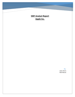 SMF Analyst Report Apple Inc.