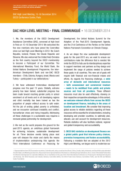dac high level meeting&bull; final communiqu&eacute; &bull; 16