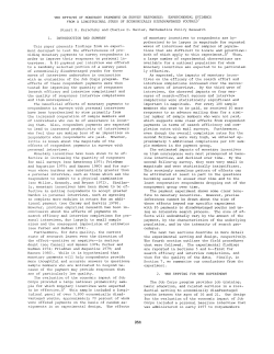 the effects of monetary payments on survey responses