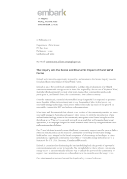 The Inquiry into the Social and Economic Impact of Rural
