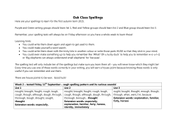 Oak Class Spellings