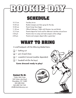 rookie day - Timber Lake Camp