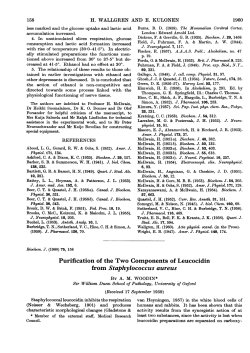 Purification of the Two Components of Leucocidin from