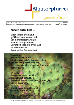 Aktuelles - klosterpfarrei