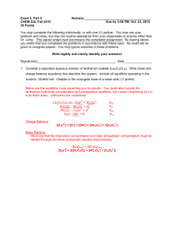 Exam 5, Part II Name(s)