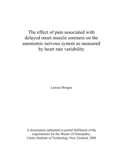 The effect of pain associated with delayed onset muscle soreness