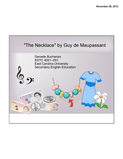 "The Necklace" by Guy de Maupassant