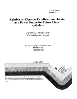 Relativistic-Klystron Two-Beam Accelerator