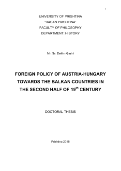foreign policy of austria-hungary towards the balkan countries in the