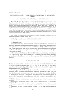 Homogenization for Inertial Particles in a Random Flow.