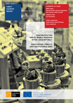 subcontracting and eu mobile workers in the czech republic